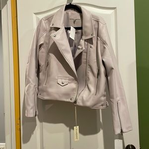Faux leather lilac jacket BlankNYC XL